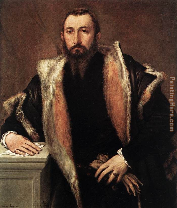 Portrait of Febo da Brescia painting - Lorenzo Lotto Portrait of Febo da Brescia art painting